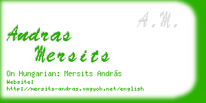 andras mersits business card